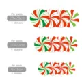 Christmas peppermint candy wall stickers festive floor decals home holiday party decoration - EW079