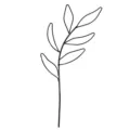 Mayro metaliko stirigma fyton se schima fylloy, syrmatino plektiko gia fyta se gastra. - Νέο στιλ φύλλων / 32*11cm / Μαύρο