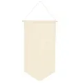 Blank canvas pin banner detail, natural cotton fabric for badge and brooch collection display. - S / Original Color