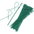 Green plastic plant ties garden fixing ties plant support bundle for climbing plants - 20 Green Fishbone Cable Ties