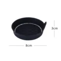 Sottobicchiere per portabicchieri auto in silicone nero con strass, antiscivolo, 8x3cm. - Nero