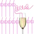 Pink Bachelorette Party Bride Straws Set PET Plastic Fun Drinking Straws Wedding Decor - Letter and Heart Set / Rose Pink
