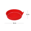 Sottobicchiere auto in silicone rosso con strass brillanti antiscivolo 8x3cm - Rosso