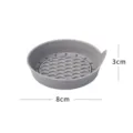 Sottobicchiere per auto in silicone tappetino isolante antiscivolo 8x3cm cuscino grigio - Grigio
