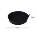 Sottobicchiere in silicone nero per portabicchieri auto, tappetino antiscivolo e termoisolante. - Nero
