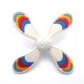 Cute rotating windmill shoe charm for EVA hole shoes and bags, colorful DIY accessories - 14mm Buttons for Hole Bag / White