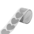 Rollo de vinilo de transferencia térmica de corazón reflectante plateado para manualidades - Corazón Grande