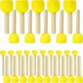 Pinceles esponja ninos mango madera juego sello dibujo DIY educacion temprana. - 30 Piezas/Paquete