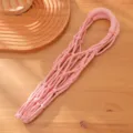 Pink handmade macrame water bottle net bag, cute crochet cup holder for daily use. - Pink