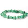 Brazalete elástico de cuentas hecho de fragmentos irregulares de piedra verde natural - Aventurina Verde Natural