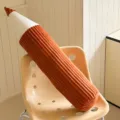 Cojín de felpa con forma de lápiz, cojín largo de pana suave para colocar en el sofá. - Diámetro pequeño 18*85 cm / Caramelo