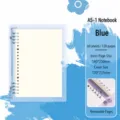 Cuaderno de hojas sueltas transparente A5 carpeta azul con 60 hojas de páginas. - Paquete de 1 - Versión gruesa / Azul
