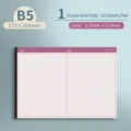 B5 cuaderno de cuadrícula morado bloc de notas minimalista libreta para escribir - B5 / Cuadrícula Morada (40 Páginas)