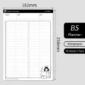 Bloc de notas de planificación B5 bloc arrancable cuaderno estudiante organizador - B5 / Blanco Grande Plan (100 Páginas)
