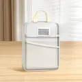 Transparent mesh L-shaped file bag document organizer handbag for student study and daily use - 32*24*4cm / Yellow