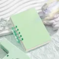 Mini quaderno ad anelli A7 verde menta agenda tascabile estetica cancelleria carino - Confezione da 1 / Verde menta
