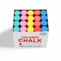 Colored thick chalk for wood marking and blackboard writing, 20 pieces per box set. - Colorful