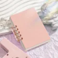 A7 mini taccuino ad anelli carino quaderno rosa a spirale tascabile ideale per studenti - Confezione da 1 / rosa ciliegia