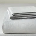 Μονόχρωμο σεντόνι 100% βαμβακερό jacquard, μαλακό και άνετο σε ανοιχτό γκρι κομψό χρώμα. - Lingwei Γκρι / Μονό σεντόνι 120x230 cm