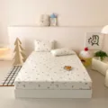 40s Doppelschicht Gaze Bettlaken Baumwolle Einzelstück süßer Druck für Schlafzimmer - Blasen-Pudding / 120x200+20 cm Einzel-Spannbetttuch