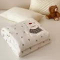 Cute cartoon cat print summer quilt breathable air conditioning blanket for single bed - Naughty Dog / 150x200cm Single Summer Quilt