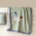 Washed cotton summer quilt with ruffles, soft breathable cooling bedding for girls bedroom. - Happy Pony