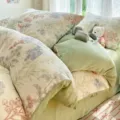Thickened winter milk velvet bedding set floral coral fleece warm duvet cover and sheet - Orchid Valley / 0.9m Bed 3-Piece Set