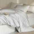 Σετ Κλινοσκεπασμάτων Tencel Ανοιχτό Γκρι Μεταξωτό Απαλό Αναπνεύσιμο 4 Τεμάχια Πολυτελής - Κρυστάλλινο γκρι
