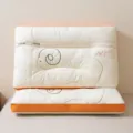 Comfortable ergonomic memory foam pillow core with cute sheep embroidery design and orange edge. - Single High Pillow / Warm Little Sheep Pillow Insert