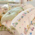Cute cartoon cotton bedding set soft duvet cover and bed sheet for home bedroom - Migu Daily / 120x150cm Single Duvet Cover