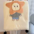 Thickened milk velvet winter quilt with cute star doll embroidery and fluffy pom poms. - Star Baby / 120*150cm Spring & Autumn Quilt - 2.3 Jin