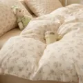 Pure cotton floral duvet cover bedding set, cozy variant with soft breathable fabric for bedroom. - Falling Shadows and Enchanting Fragrance / 150x200cm Single Duvet Cover