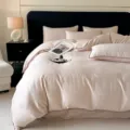 Ensemble de literie en coton rose, housse de couette de luxe, drap et taies pour chambre. - Citron précoce - taupe
