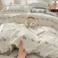 Cotton-feel printed bedding set four pieces cartoon horse pattern cozy bedroom style - Small Rocking Horse / Pair of 48x74cm Pillowcases