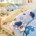 Cotton astronaut bedding set cartoon duvet cover sheets cute bedroom decor cute set - Space Guardian / 120x150cm Single Duvet Cover