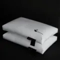 Premium hotel style white cotton bed pillow with elegant swan logo, soft and comfortable for home. - Medium Pillow / Single Piece