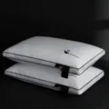 Premium hotel pillow with soft cotton fabric, elegant piping, and comfortable support. - High Pillow / Single Piece