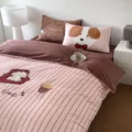 Cute cartoon puppy cotton bedding set duvet cover and bedsheet for cozy bedroom decor - Sofa Dog