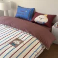 Cartoon cotton 4-piece bedding set cute puppy duvet cover and bed sheet for home bedroom use - British Dog