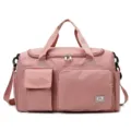 Große rosa Sporttasche für Fitness, Yoga und Reisen mit praktischen Fächern und Taschen. - Süßes Rosa