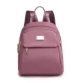 Dames Mini Nylon Rugzak Casual Reizen Dagrugzak Mode Paarse Stijlvolle Tas School - Roze