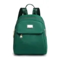 Green nylon mini backpack for women, stylish anti-theft casual travel daypack daily use. - Green