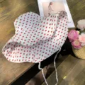 Cute strawberry print bucket hat for women, wide brim summer sun protection sunhat with strap. - M (54-58cm) / Red Strawberry