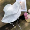 Floral print bucket hat for women summer sun protection casual outdoor beach sun hat cute - M (54-58cm) / Purple Floral