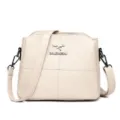 Neue modische lässige Damen Umhängetasche, vielschichtige große Kapazität Crossover Tasche, beige. - Gebrochenes Weiß