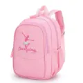 Pink cute girls backpack with ballerina embroidery, perfect for kindergarten and preschool use. - S / Pink