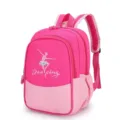 Pink kids backpack for girls, cute ballet dancer design school bag for daily school and dance. - S / Rose Red