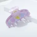 Paarse haarklem uit de oceaan serie met schattige zeester en schelp motieven voor zomer. - Paarse Oceaanelementen Stijl (M250702003-2)