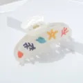 Mariene stijl haarklauw clip detail shot, schattig zeedier patroon haaraccessoire ontwerp. - Groene Oceaanelementen Stijl (M250702003-3)