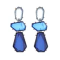 Meervoudige geometrische blauwe acetaat hangende oorbellen voor elegante dames mode SKU - Blauwe Meerlaagse Splicing Stijl (M240628001) / Blauw Gradiënt